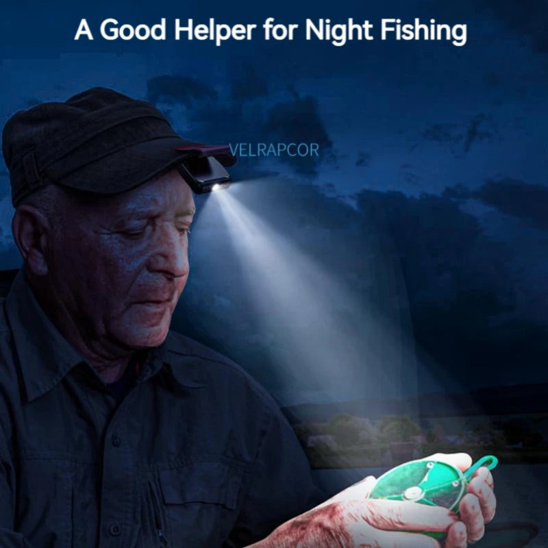 Smiling Shark TD0148 Motion Sensor Headlamp – Rechargeable LED Clip-On Cap Light for Hiking & Night Work
