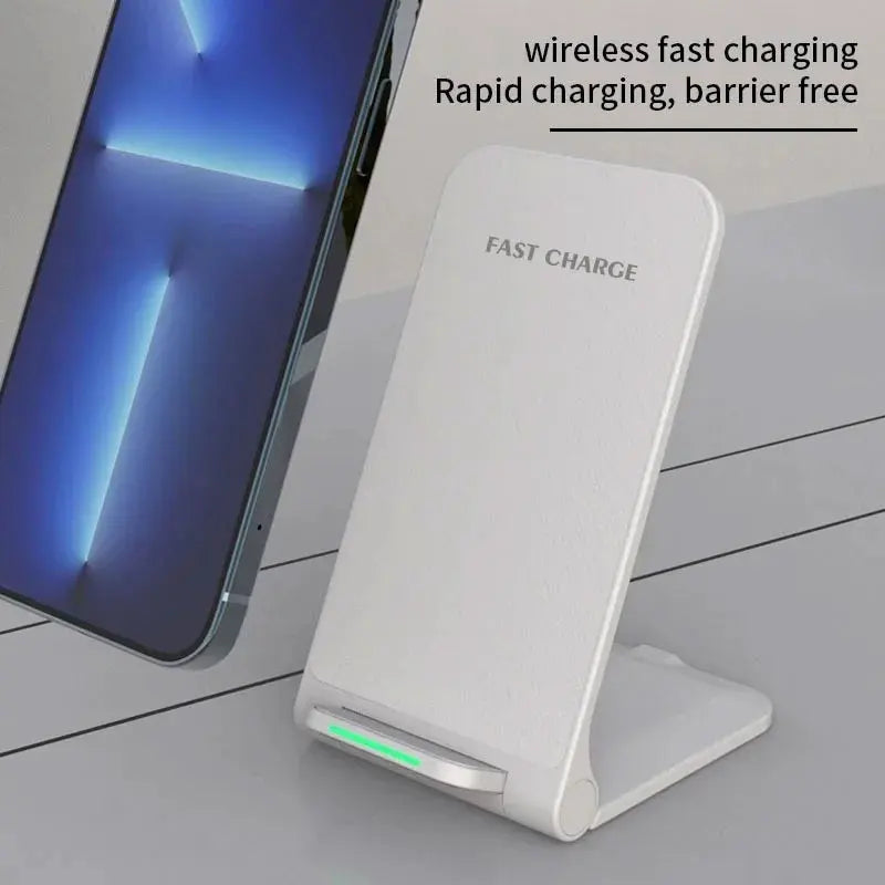 Fast Wireless Charging Stand - Compatible with iPhone 17/15/14/13/12/11 Pro & Samsung Galaxy Devices