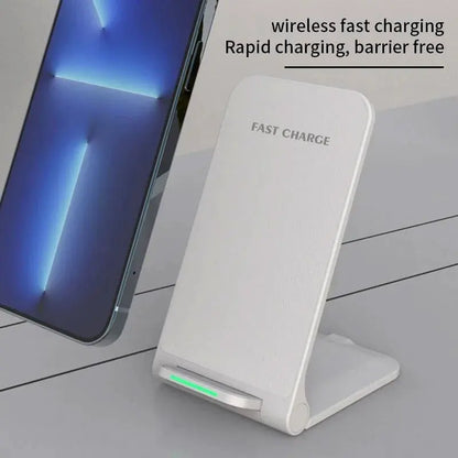 Fast Wireless Charging Stand - Compatible with iPhone 17/15/14/13/12/11 Pro & Samsung Galaxy Devices