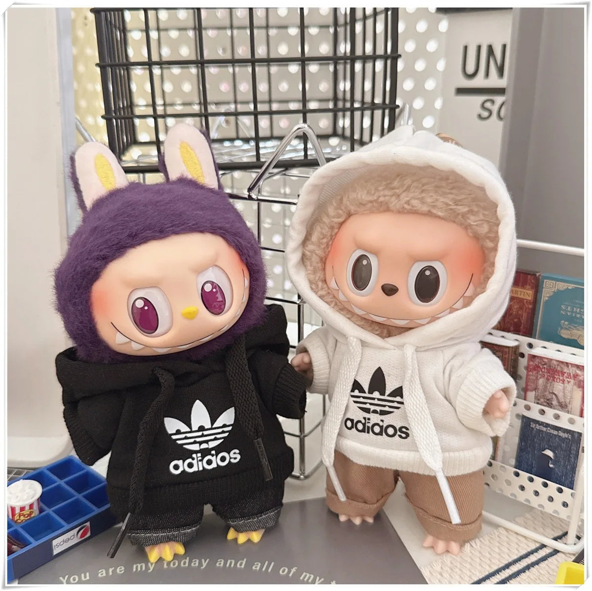 15/17cm Labubu V1 V2 Doll Clothing Set – Fashion Hoodie & Pants, Korean Idol Style DIY Accessories Toy Gift