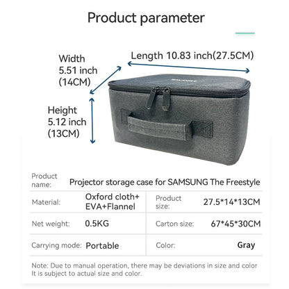Salange HY320 Projector Storage Bag, Travel Carry Case with Zipper Protector, Compatible with HY320 and HY300 Projectors