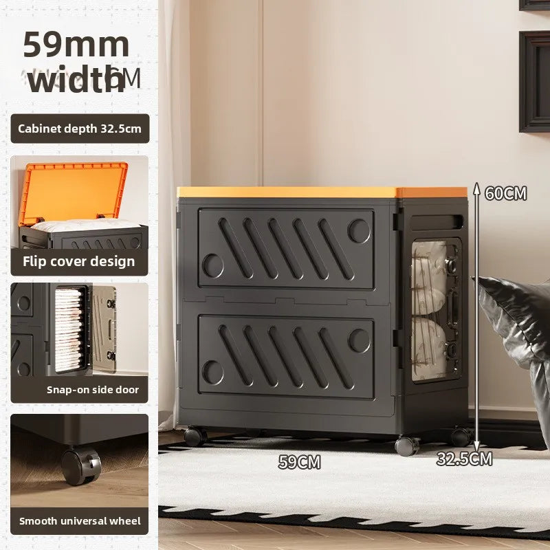 Multi-Functional Storage Box - Removable Flip Lid Organizer for Clothes, Toys & Bedroom Essentials