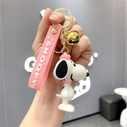 Snoopy Cute Silicone Keychain – Phone, Bag & Car Pendant | Creative Couple Keyring Christmas Gift