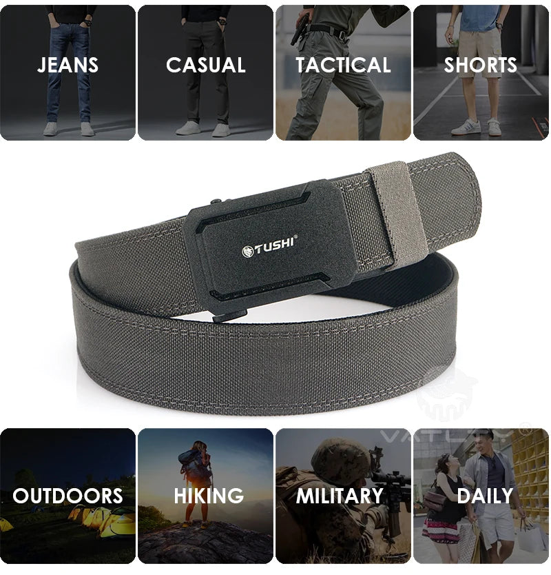 VATLTY Military Belt for Men – Sturdy Nylon with Metal Automatic Buckle, Tactical Police Duty & Outdoor IPSC Accessories