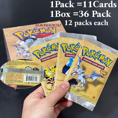 Pokémon Booster Packs Base Fossil Jungle - 11 Cards Per Pack & 36 Pack Booster Box Proxy Game Cards Collection