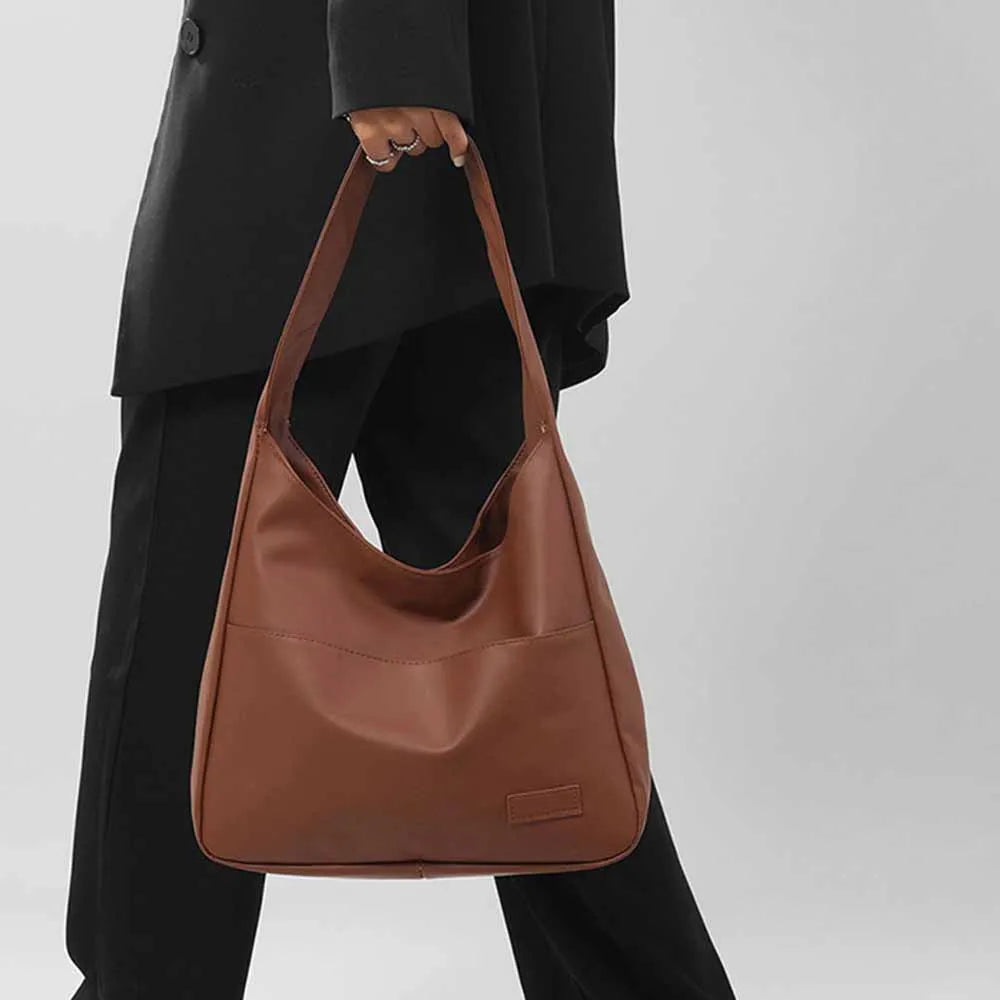 Fashionable Minimalist Retro Shoulder Bag – Large Capacity Handbag & Casual Commuting Tote Bag
