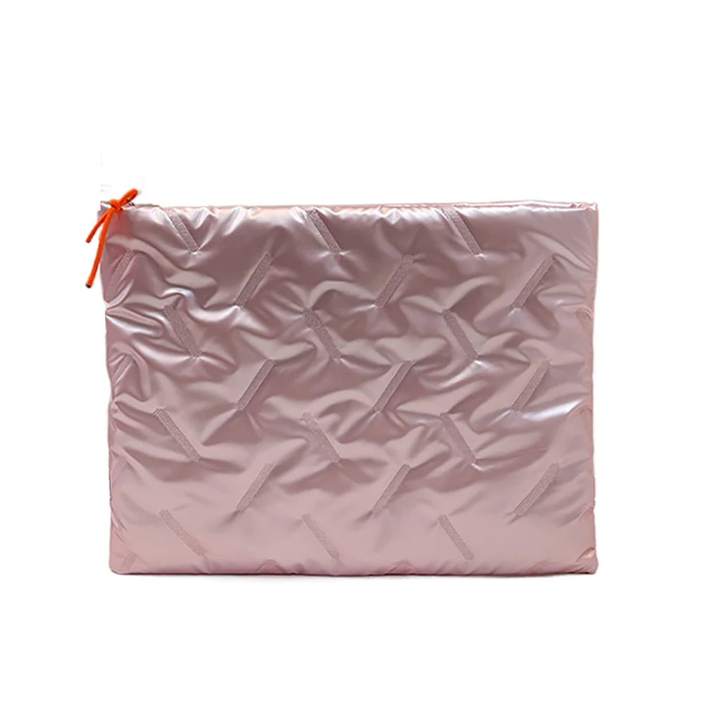 Trendy Puffy Cotton Laptop Bag 14 Inch — Waterproof, Shockproof Sleeve with Shoulder Strap for MacBook, Lenovo, Huawei