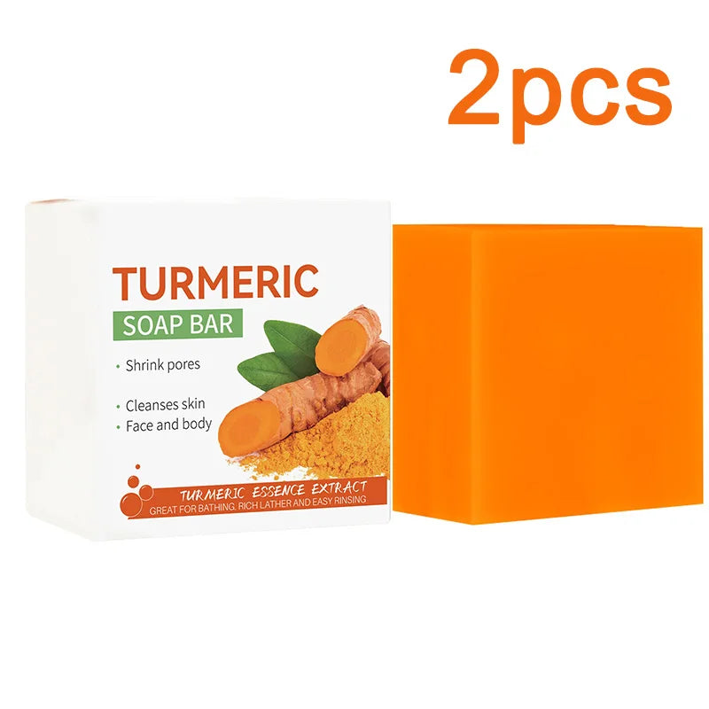 Handmade Turmeric Soap – Brightening & Lightening Body, Underarm, Leg & Face Cleanser for Tender Skin Care