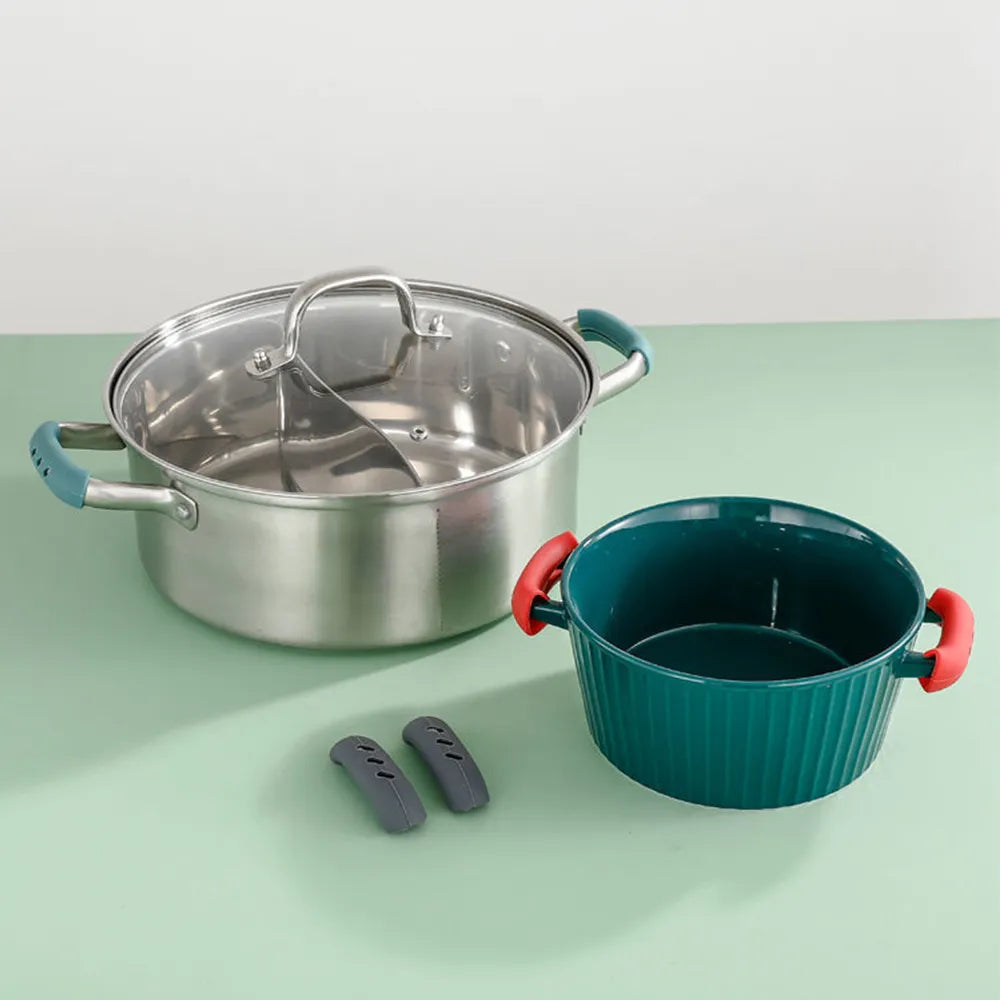 Protect Your Hands with 2Pcs Silicone Pan Handle Covers - Heat Insulation Assist Handle Holders for Kitchen Gadgets