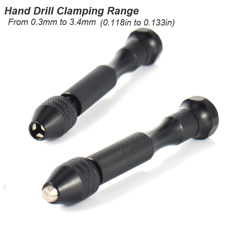 Micro Mini Pin Vise Hand Drill Set – Precision Twist Bit Rotary Tool for DIY Crafts, Jewelry, Resin & PCB Work
