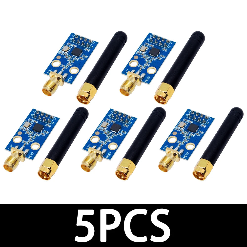 CC1101 433/868MHz Wireless Transceiver Module – 10mW Long Range (300–1000m) with SMA Antenna for Arduino