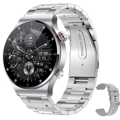 2024 GPS ECG+PPG Smartwatch for Men — Bluetooth Call Sports Bracelet with NFC, Waterproof, Custom Watch Face for iOS & Android