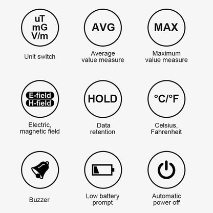 EMF01 Electromagnetic Radiation Detector - High-Precision EMF Meter for Household Wave Measurement