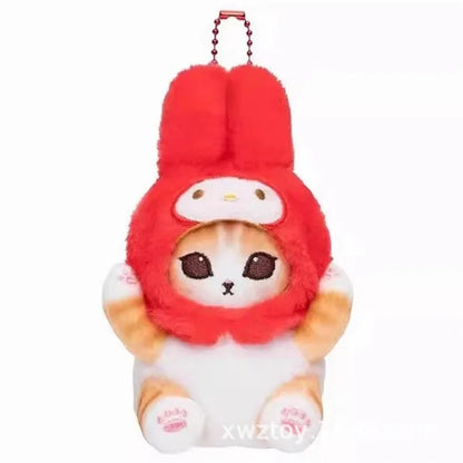 Kawaii Keychain Pendant – Cartoon Mofusand Shark Cat Cross-Dressing Doll, Backpack Decor & Toy