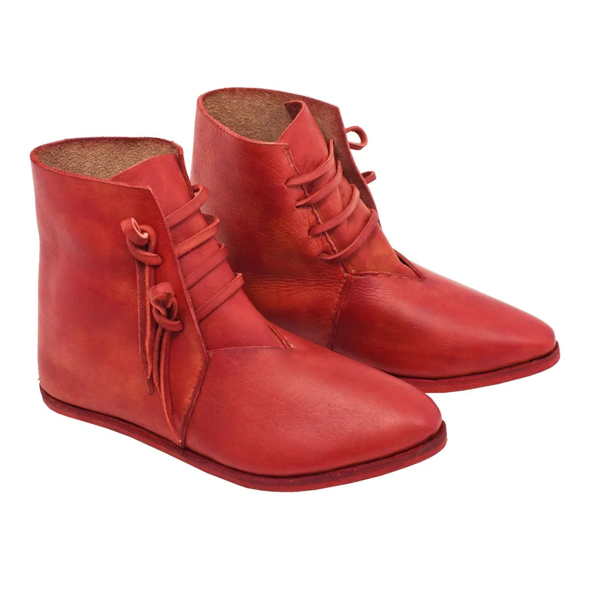 Men’s Medieval Renaissance Boots - Viking Pirate Lace-Up Halloween Cosplay Shoes