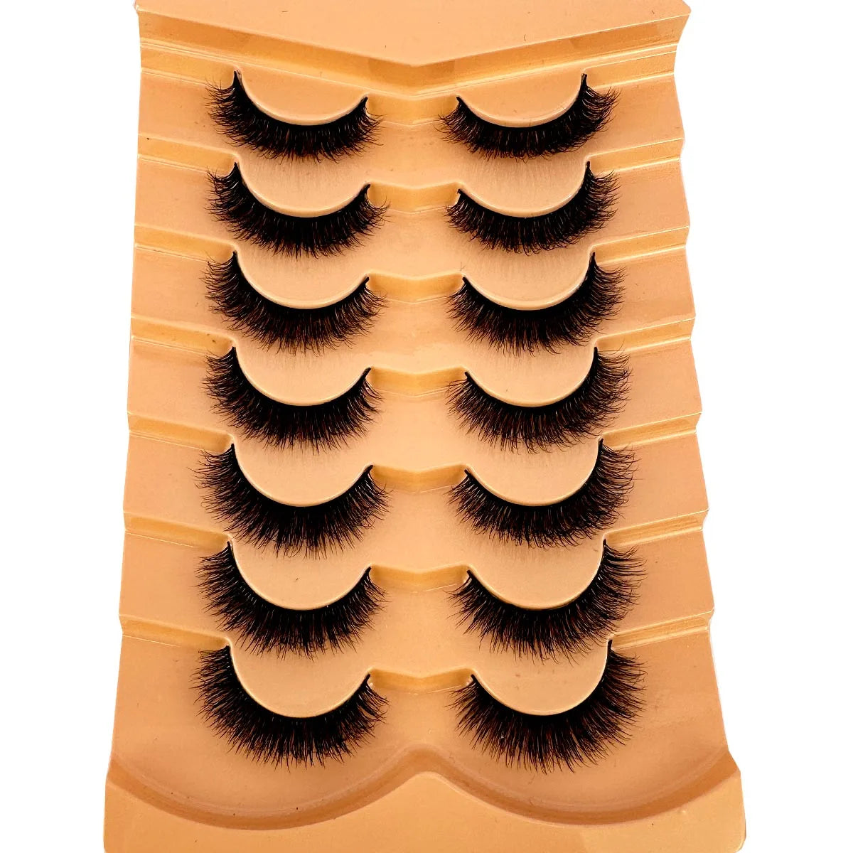 7 Pairs 3D Mink Fur False Eyelashes – Thick Short Dramatic Natural Look Makeup Lashes Wholesale
