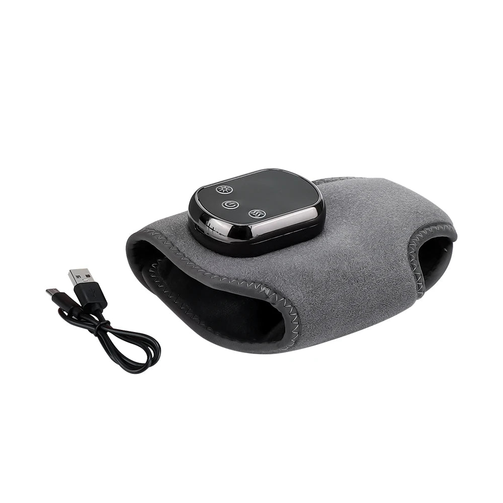 Electric Foot & Ankle Massager with Heat – Cordless Vibration Heating Pad Wrap for Sports Recovery and Support