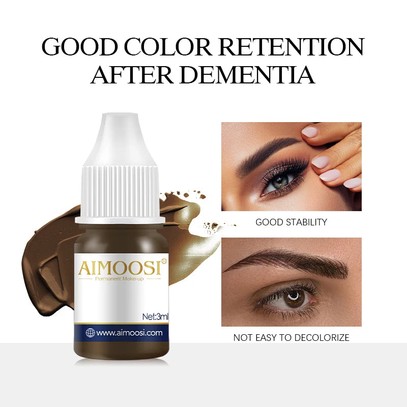 3ml Milk Tea Pigment Ink – Semi-Permanent Makeup Colors for Eyebrow, Eyeliner & Lip Microblading