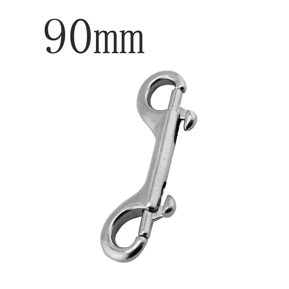 316 Stainless Steel Scuba Diving Eye Snap Hook – Double End Quick Release Bolt Buckle Clip for Marine, Boat & Key Ring