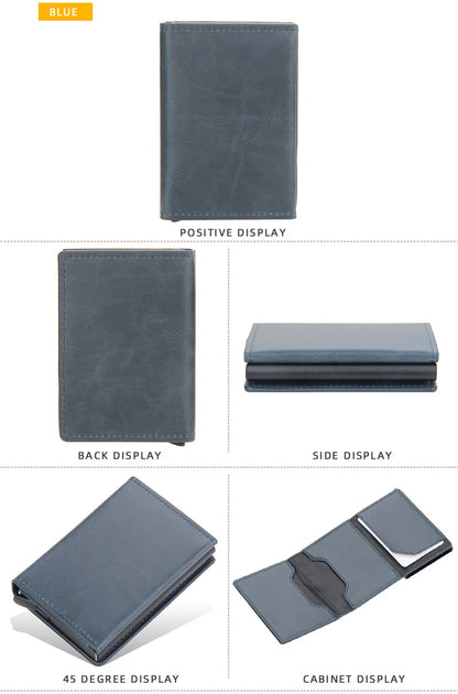 Anti-Theft RFID Credit Card Holder – Smart Minimalist Slim Wallet for Men & Women, Cardholder & Cash Case