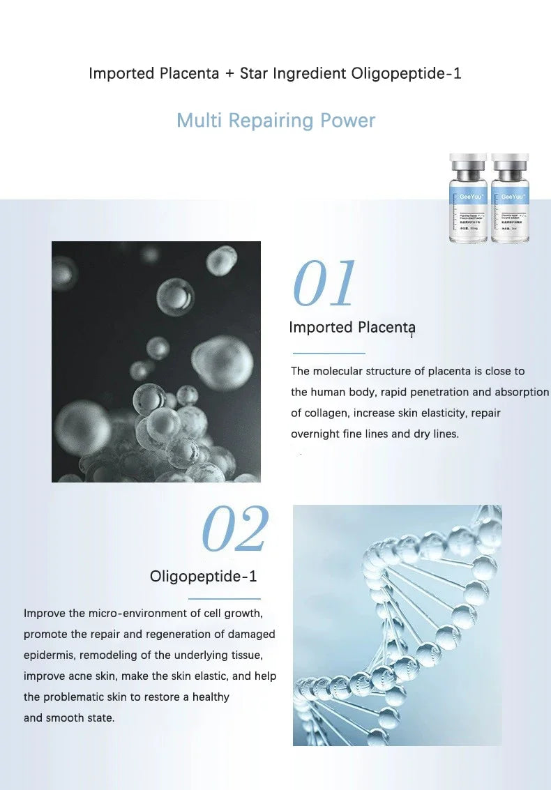 Placenta Freeze-Dried Powder Essence — Hydrating, Nourishing & Skin Rejuvenation Serum for Pore Shrinking