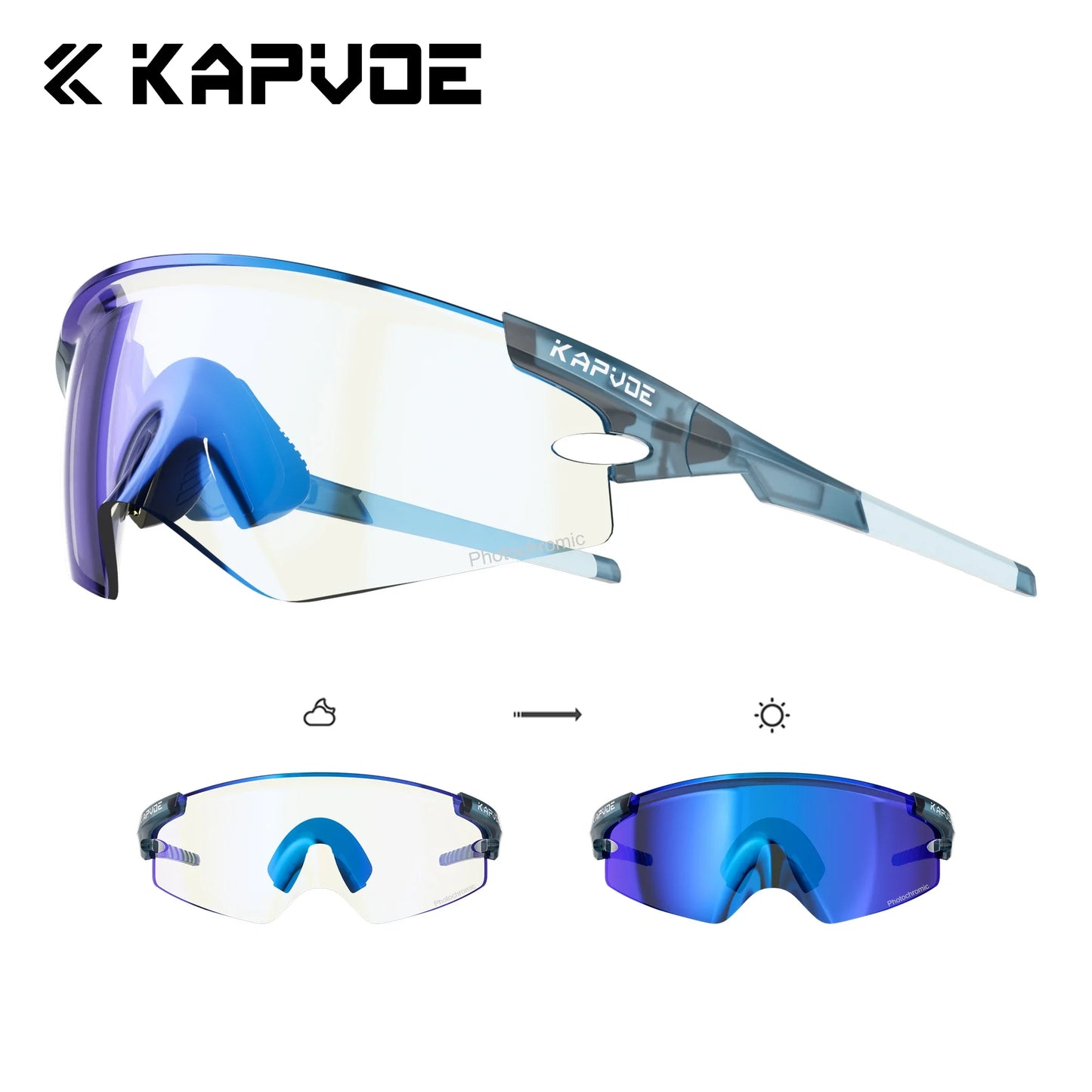 Kapvoe Cycling Sports Sunglasses – UV Protection Bike Glasses for Road & Mountain Riding (Men & Women, 2026 Model)