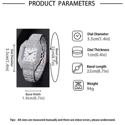 Luxury Silver Stainless Steel Quartz Watch for Men – Dainty Business Casual Wristwatch
