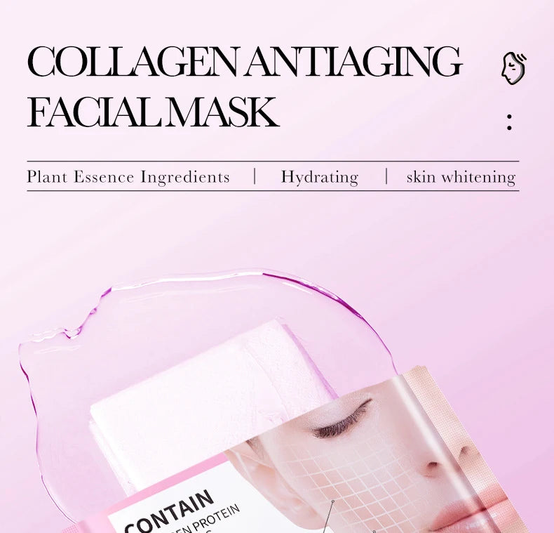 15PCS BIOAQUA Retinol Collagen Face Masks – Firming, Hydrating, Brightening & Moisturizing Skincare