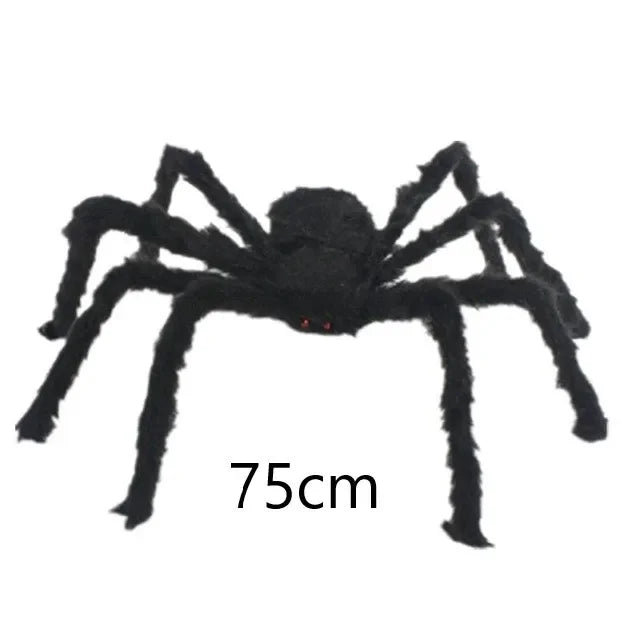Large Plush Halloween Spider - Outdoor Party Decoration, Haunted House Prop and Prank Decor
