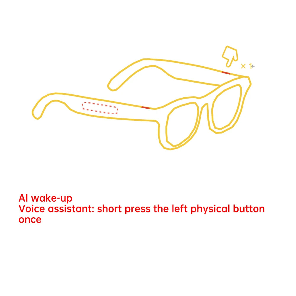 AI Smart Camera Glasses — Polarized Sunglasses with HD1080P Video Recording, WiFi, Bluetooth Calls for Men and Women