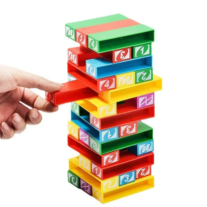 Stacko UNO Card Game – Family Board Game, Party & Educational Puzzle Toy, Birthday Gift