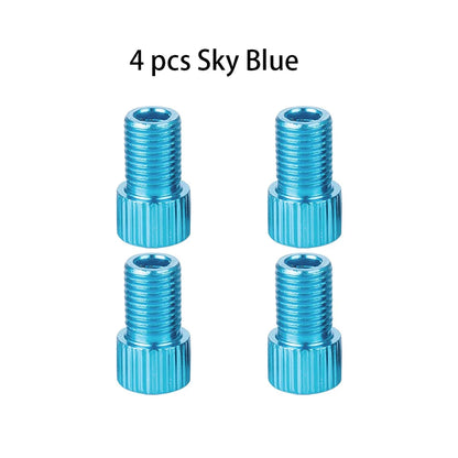 10-Color Aluminum Bicycle Valve Adapter – PRESTA to SCHRADER Converter for Bikes & Cars