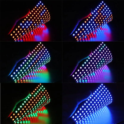 1-10PCS WS2812B RGB LED Panel Module – Flexible 4x12, 8x8, 16x16, 8x32 Pixel Matrix Screen with Individually Addressable IC, DC 5V