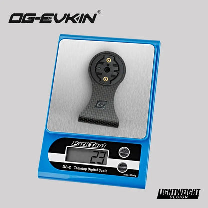 OGEVKIN Carbon Bike Stem Extension — Computer Mount Holder Rack for GPS, Cycling Computer, Camera & Light, 3K Black
