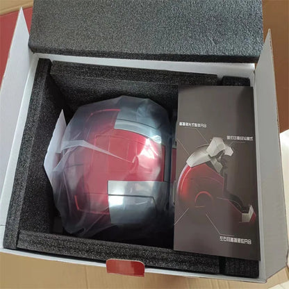 1:1 Iron Man Helmet Mk5 to Mk50 – Avengers War Machine Cosplay with Electric Open/Close, English Voice & Remote Control, Christmas Gift Toy