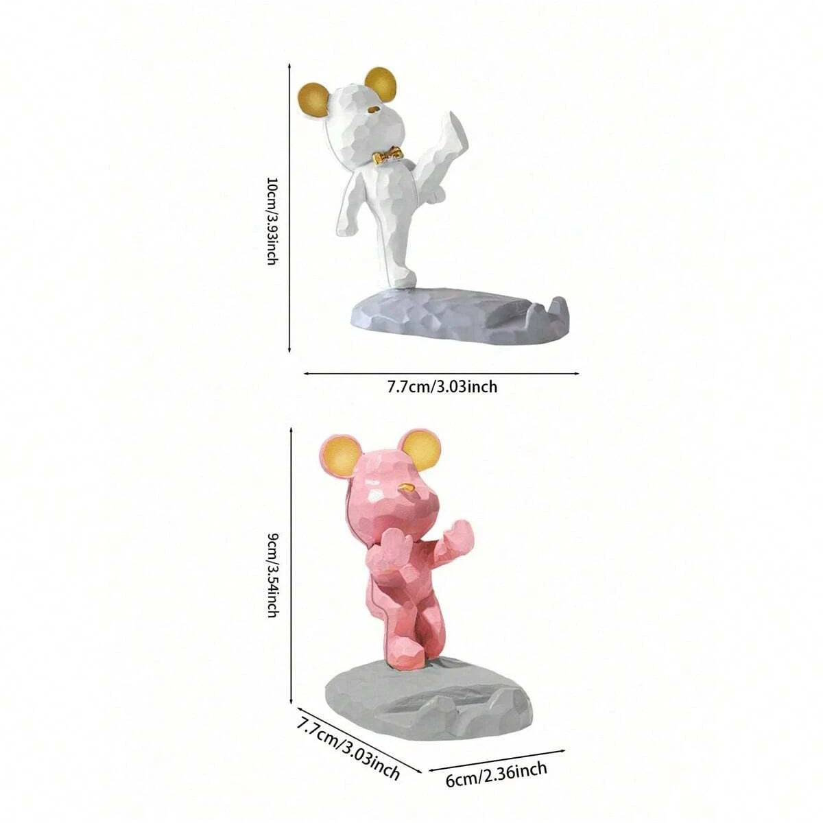 Cartoon Bear Phone Tablet Stand - Adjustable Desktop Holder for Watching Videos and Home Decor