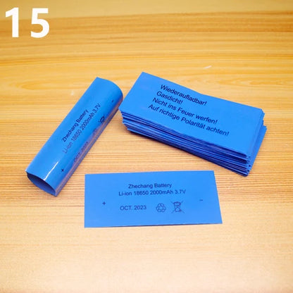 100pcs 18650 Lithium Battery Heat Shrink Wrap PVC Sleeves – Insulation Packaging Film for Battery Protection