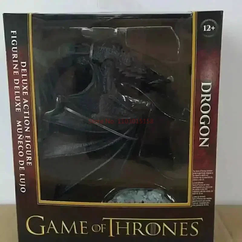 19cm Game of Thrones Viserion Frost Wyrm Figure - Black Dragon PVC Action Toy & Collectible Gift