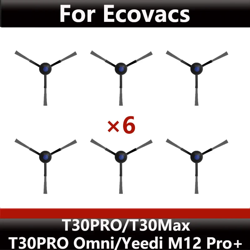 ECOVACS T30S PRO/T30 PRO OMNI & YEEDI M12 Pro+ Robot Vacuum Replacement Parts – Dust Bag, Main & Side Brush, Filter, Mop Accessories