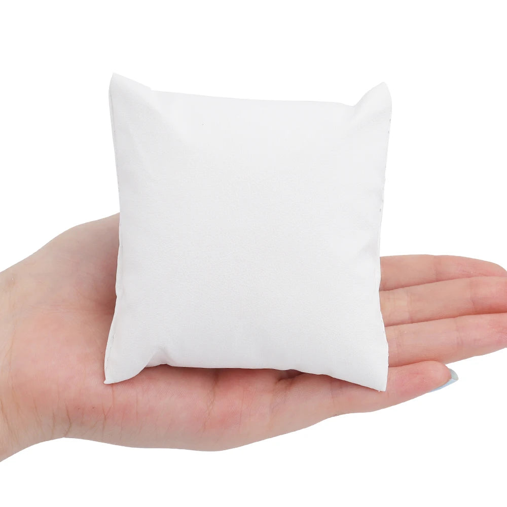 Velvet PU Leather Jewelry Pillow - Bracelet Watch Display Cushion Holder Organizer and Photography Prop