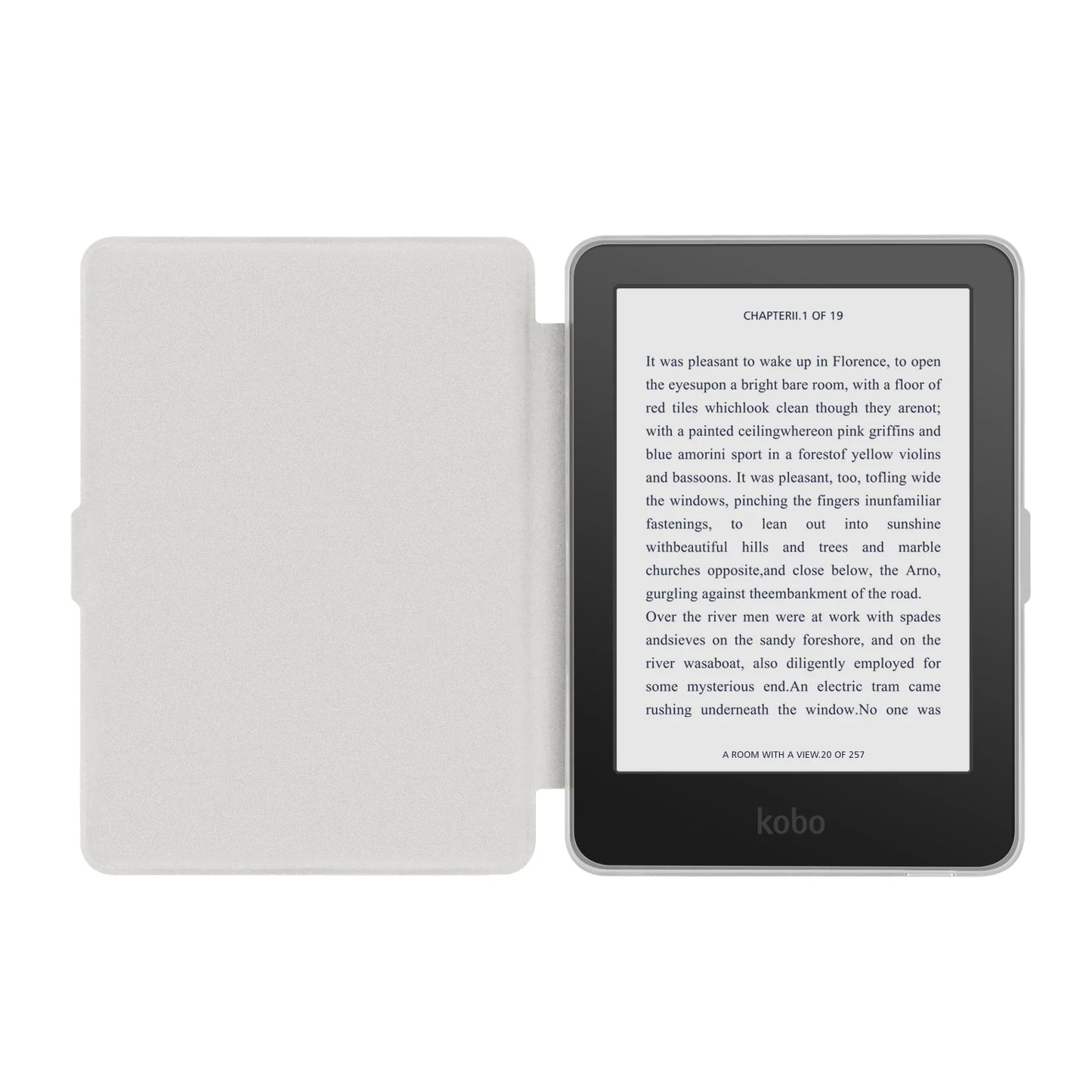 Kobo Clara 2E Case with Screen Protector — 6" Auto Sleep Leather Magnetic Cover & Transparent Acrylic Funda
