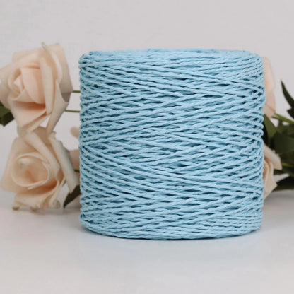 Raffia Straw Yarn - 100g Handmade Crochet Material for Summer Hats, Bags & DIY Handcraft Projects