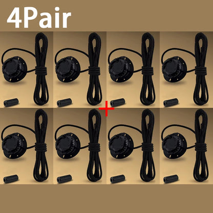 Swivel Buckle No-Tie Shoelaces - Automatic Elastic Laces for Kids & Adults, 1–2 Pair Shoe Accessories