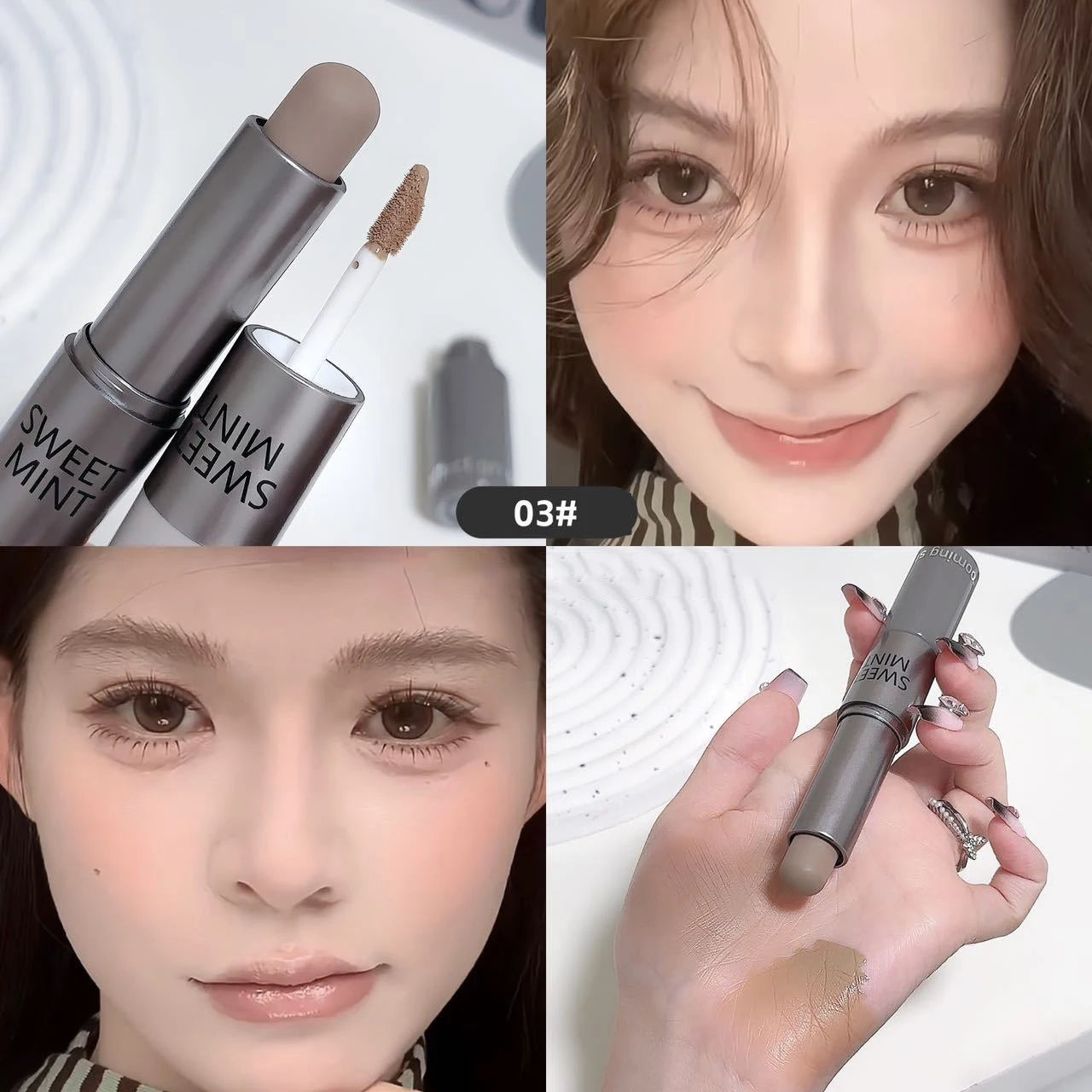 Moisturizing Matte Contour Stick - Waterproof Concealer Highlighter for 3D Nose Shadow Face Sculpting Makeup