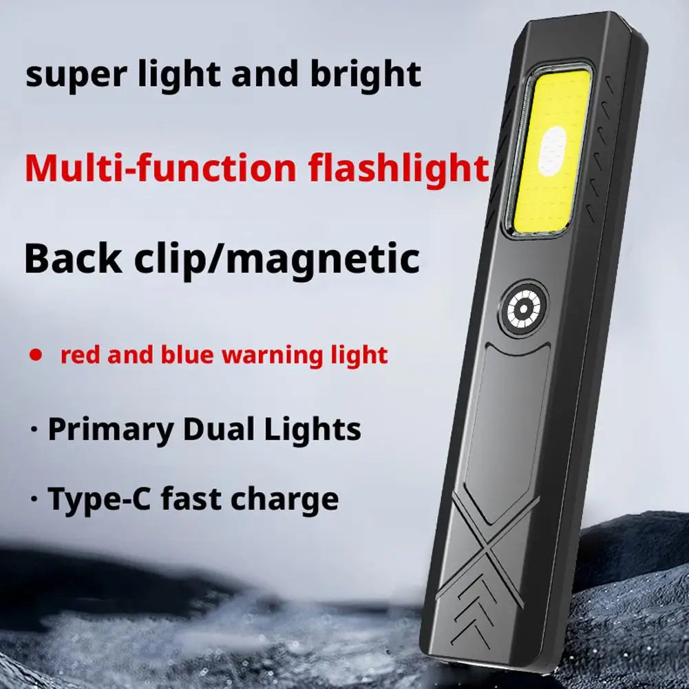 Rechargeable 550LM LED Keychain Flashlight — Mini Pocket Torch Lantern with Magnet for Emergency & Work