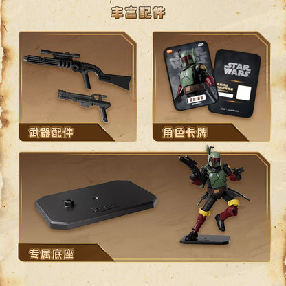 BLOKEES GV01 Star Wars Mandalorian Action Figure – Mando Djarin, Grogu, Boba Fett & Stormtrooper Collectible Toy Gift