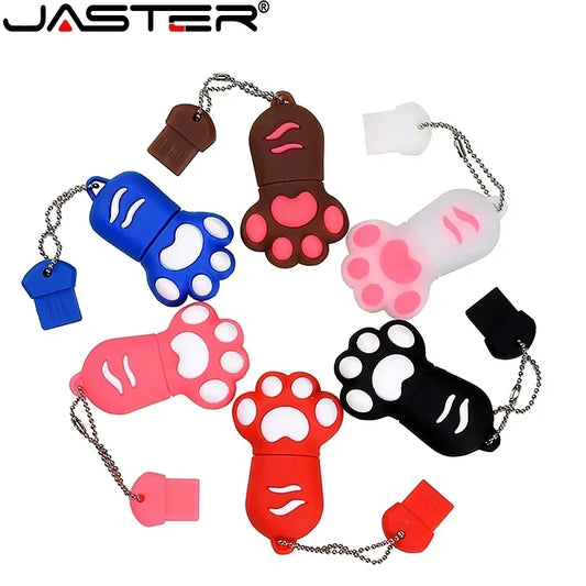 JASTER Cartoon USB Flash Drive – Cat Claw Design, 4GB/8GB/16GB/32GB/64GB USB 2.0 Pendrive