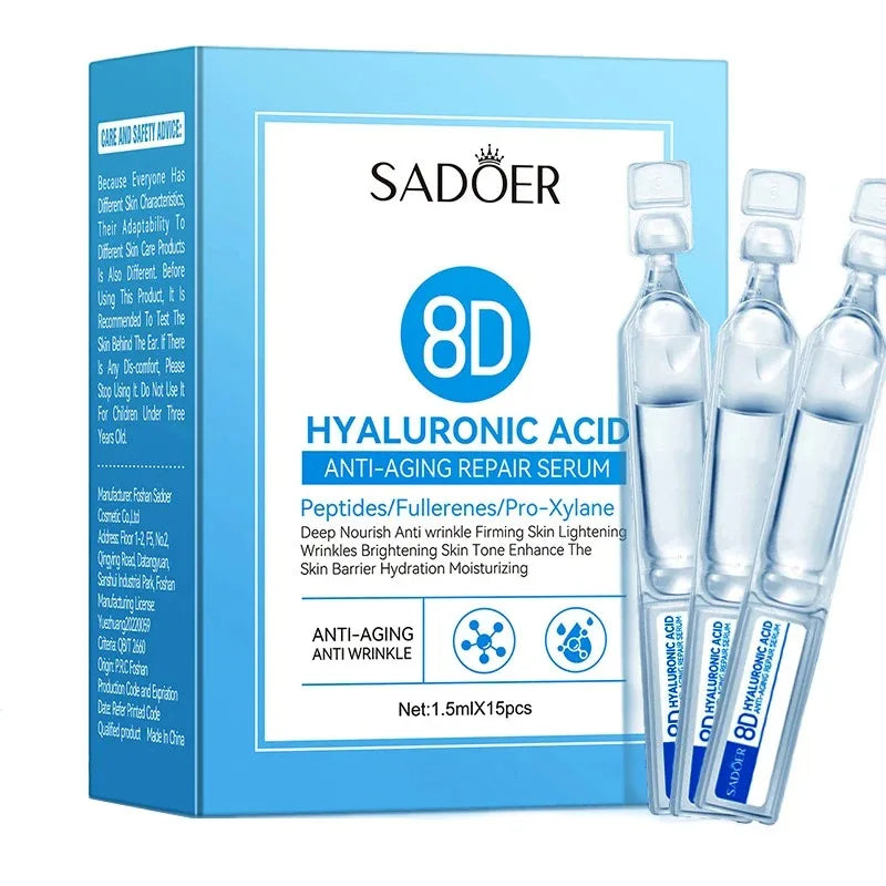 Hyaluronic Acid Face Serum - Anti-Aging Collagen, Fullerene & Deep Hydrating Skin Care Essence