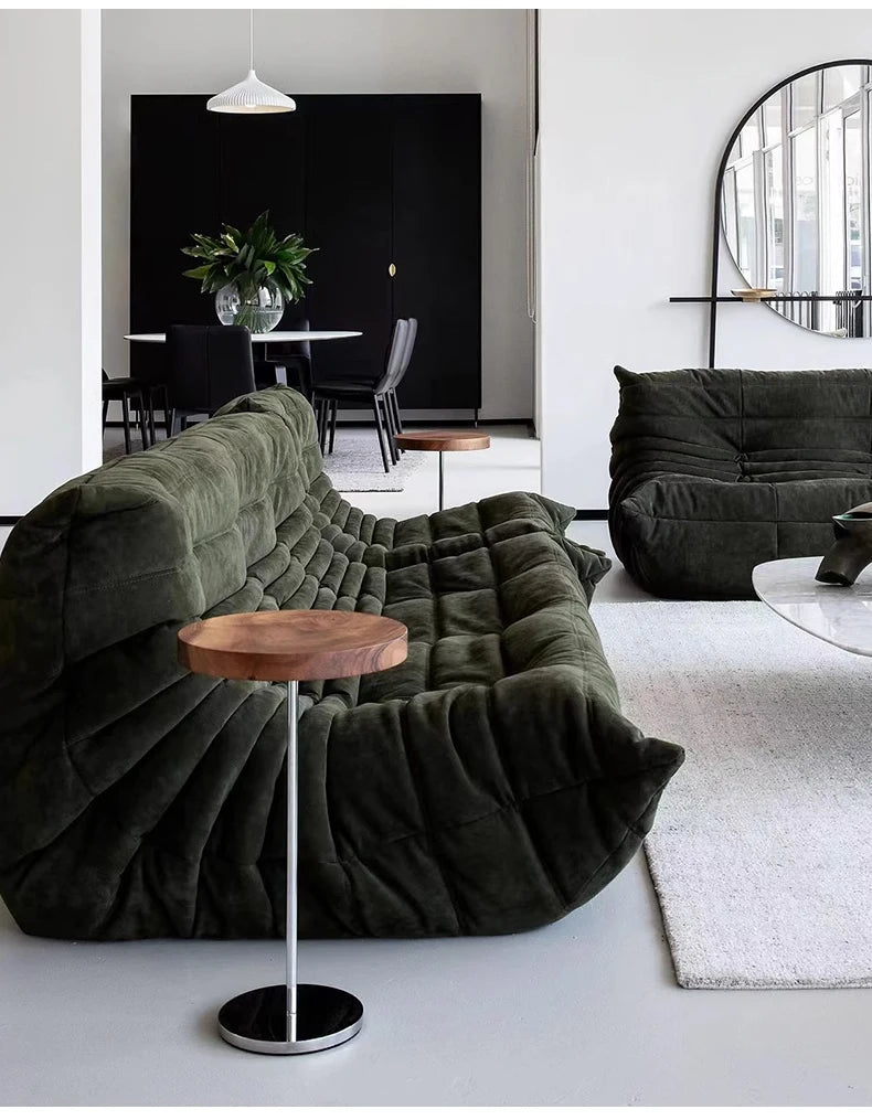Caterpillar Single Sofa Chair – Cozy Tatami Lounge Chair for Living Room, Bedroom, Balcony, Reading, and Leisure