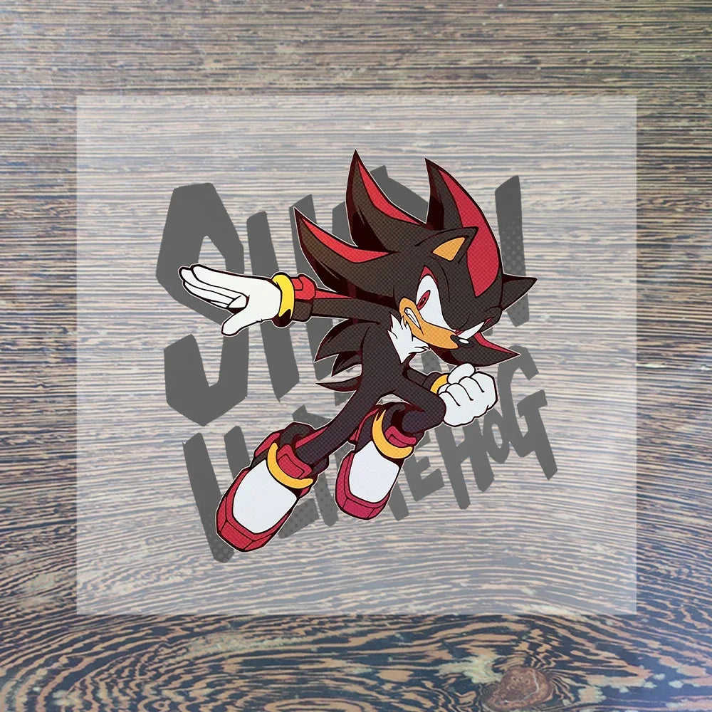 Sonic Cartoon Iron-On Patches – DIY Heat Transfer Anime Stickers for Clothing & Custom T-Shirts